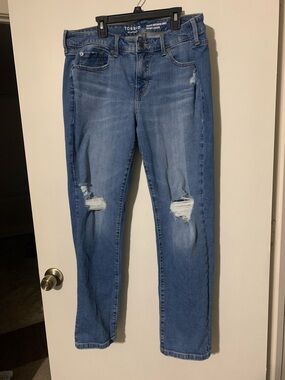 Torrid Medium Blue Distressed Boyfriend Jeans